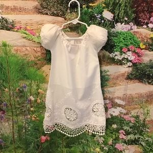 Battenburg lace white dress girls 2-3 & 4-5 easter